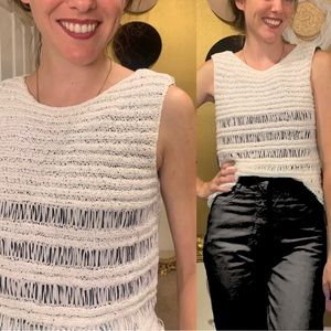 **Olive & Oak White Knit Tank Blouse**